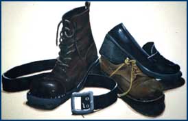 "Shoes" by R. Annie Gough, <br />Class of 2001, Acrylics