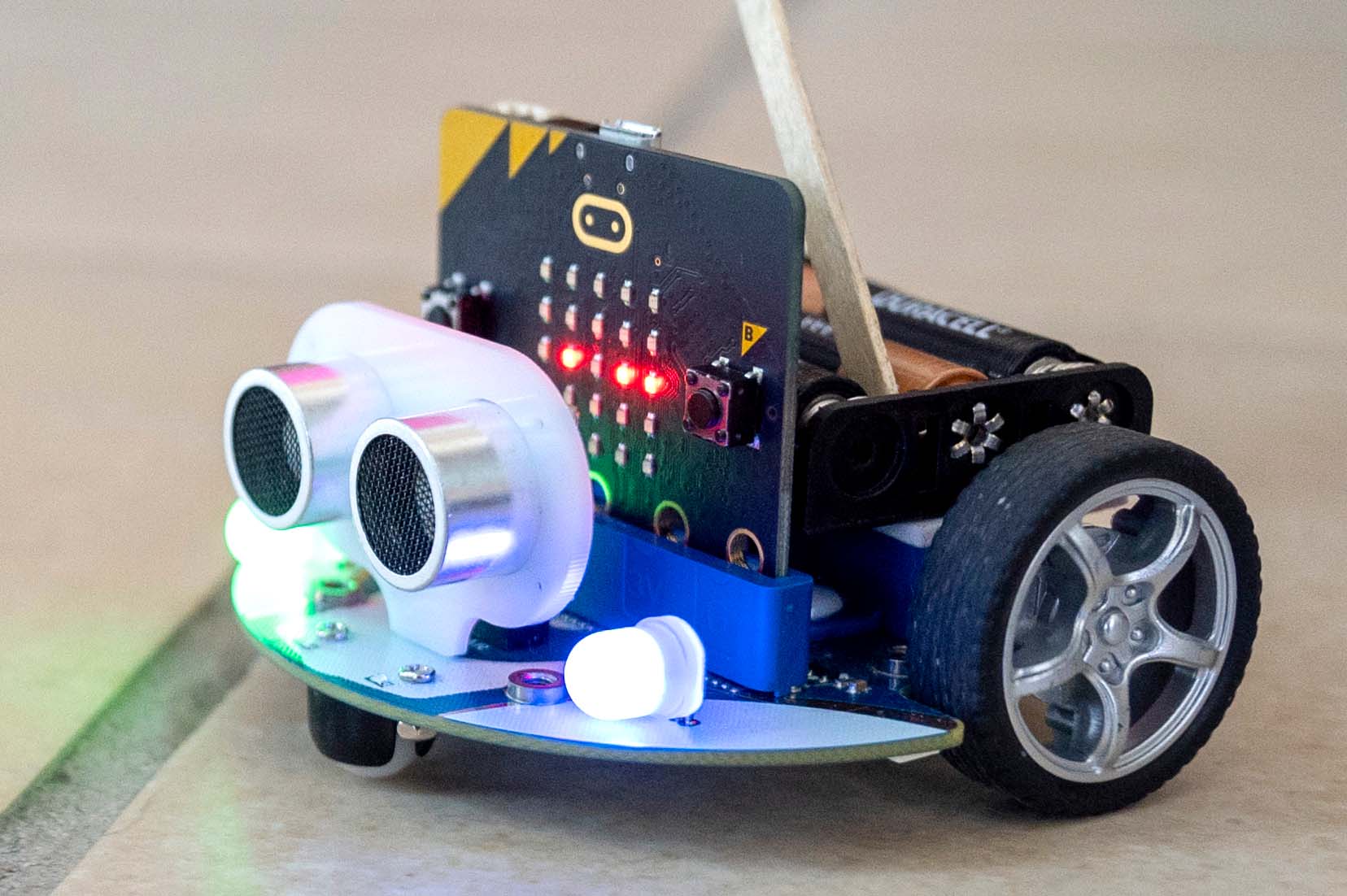 Robot with batteries