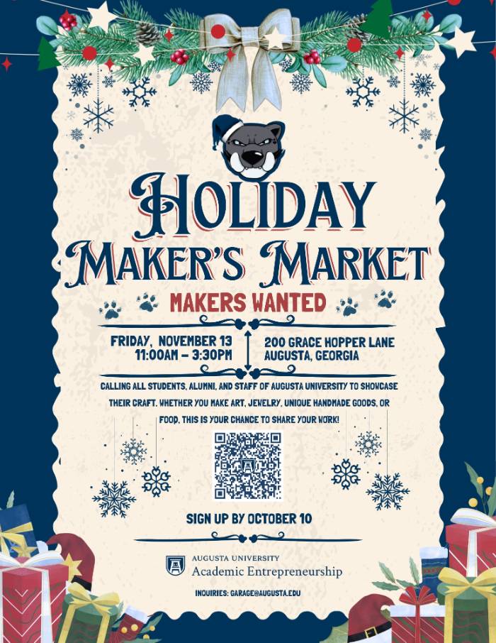 2026 Holiday Maker's Market Flyer Informative flyer detailing the Holiday Maker's Market event on November 13