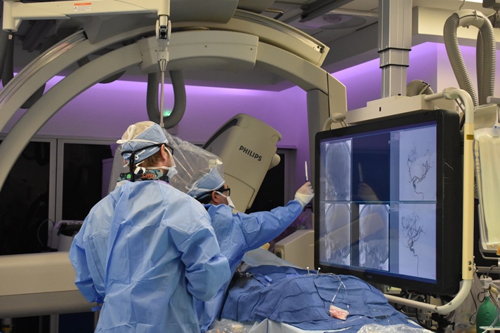 Dr. Rahimi during surgery
