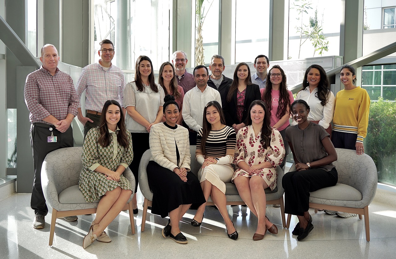 Back: Dr. Brian Stansfield, Dr. Paul Mann, Dr. Amy Thompson, Allie Palmer (APP), James Carey (APP), Dr. Pinkal Patel, Alan Dalhmann (APP), Dr. Larissa Romanow (Fellow), Dr. Erik Gillis (Fellow), Kennedy Schratz (APP), Dr. Lauren Walker, Dr. Rina Mosley Front: Dr. Paige Prevot (Fellow), Dr. Julia Newman (Fellow), Dr. Quyen Pham, Dr. Rhyan Bingham (Fellow), Dr. Adenike Fatiregun (Fellow)