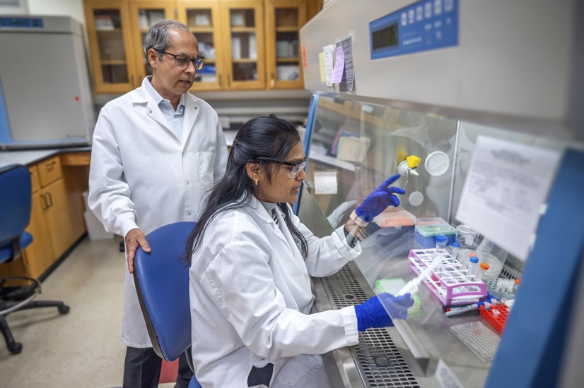 Dr. Raju in lab