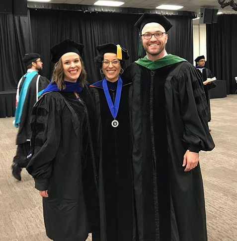 2018 MCG Physiology Graduates - Drs. Becca Ward and Trevor Hardigan with Mentor Dr. Ergul width: 170; height: 173