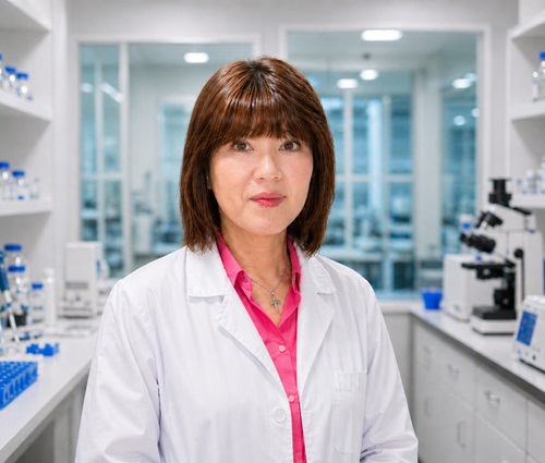 Dr. Masuko Ushio-Fukai in Lab