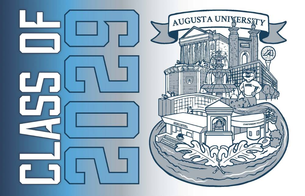 Class of 2029 with drawing of AU monuments