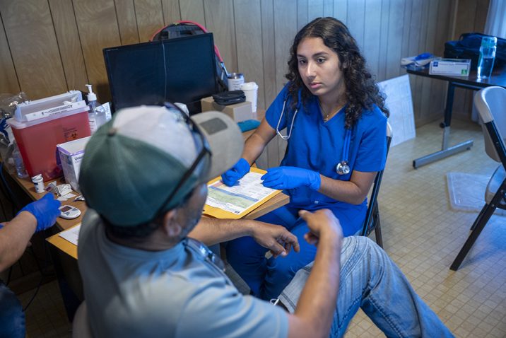 student at rural health clinic