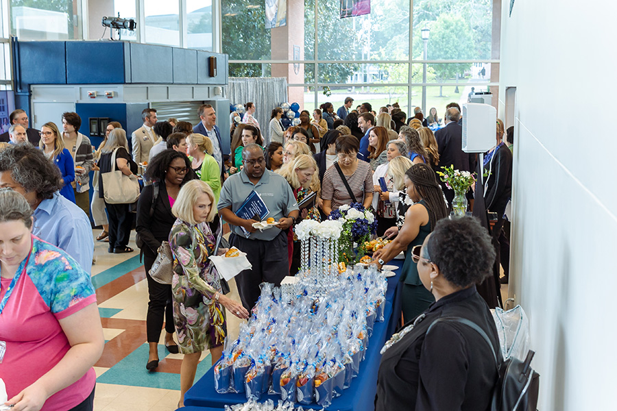 Employees at recognition ceremony at the Maxwell