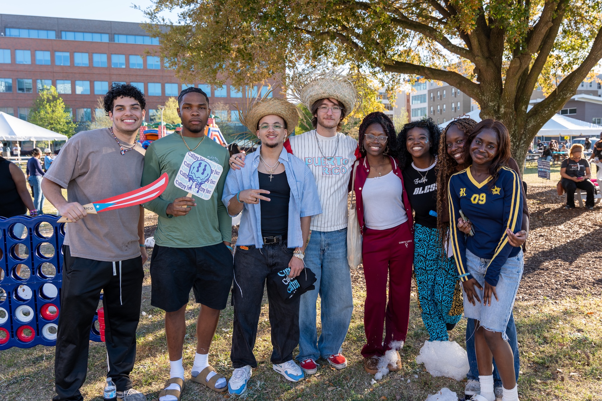 culture fest group photo of students smiling