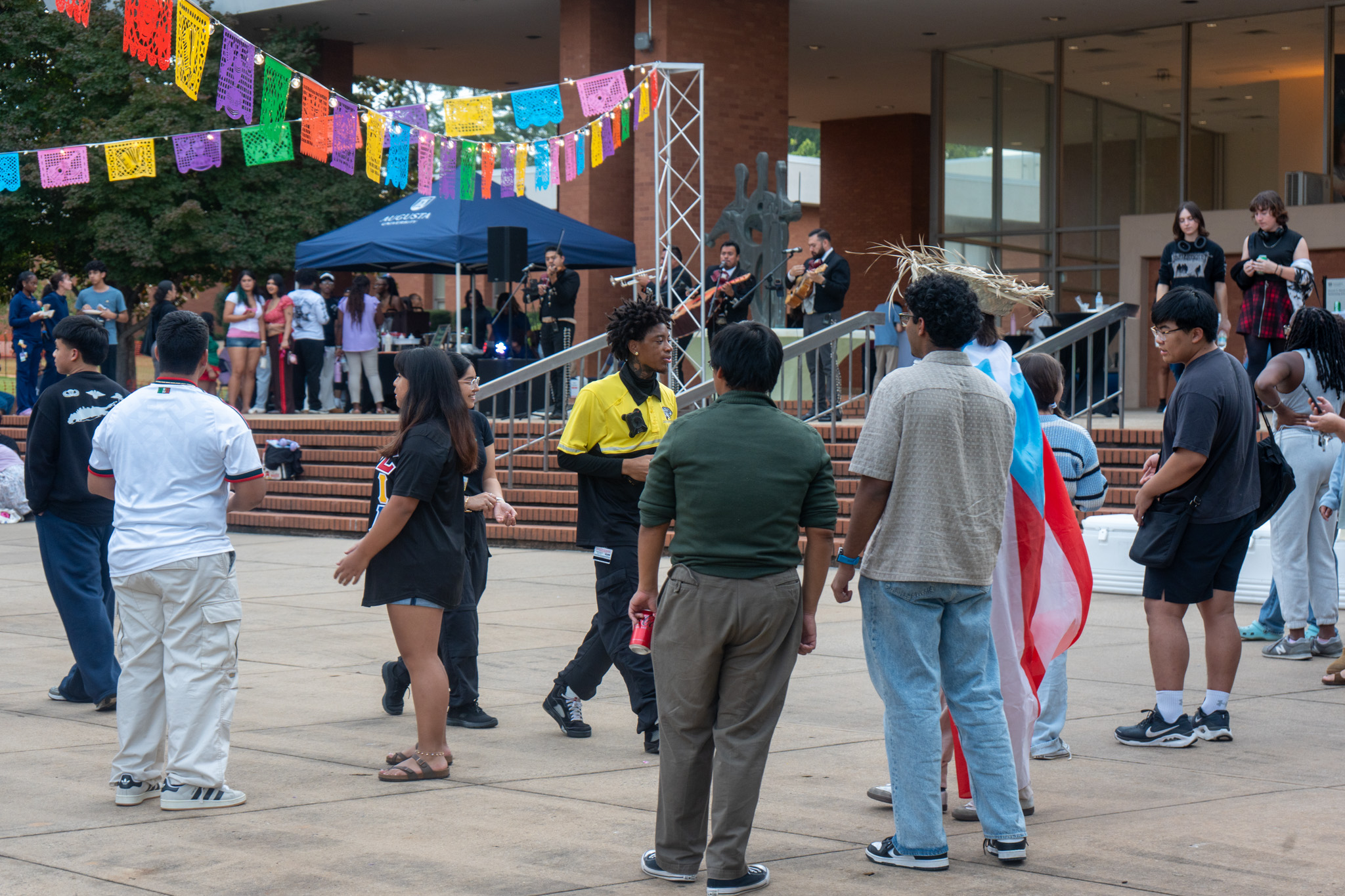 student fiesta outside Maxwell Theatre